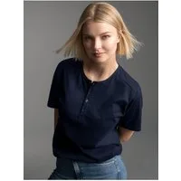 Trigema T-Shirt TRIGEMA T-Shirt mit Knopfleiste DELUXE Baumwolle (1-tlg)