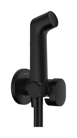 Hansgrohe Handbrause Bidette S f.Kaltwasser m. Schlauch 1250mm und Porter, mattschwarz, 29230670 29230670