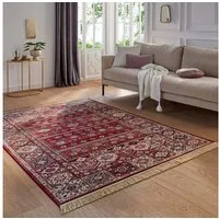 TaraCarpet Teppich Palazzo Royal Shal Allover, rechteckig, Höhe: 6 mm, Modernes Orientalisches Shal Allover Design in rot 80x140