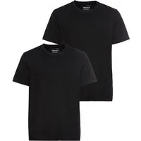 Man's World Rundhalsshirt (Packung, 2-tlg., 2er Pack) Kurzarm, unifarben, Rundhals, aus Baumwolle