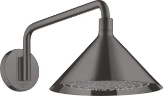 Hansgrohe Kopfbrause Axor Front m.Brausearm Brushed Black Chrome 26021340