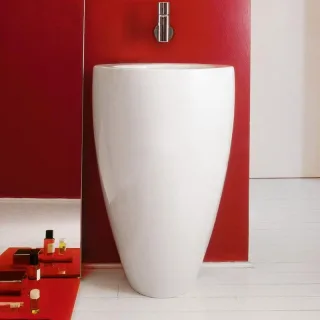 LAUFEN Waschtisch Il Bagno Alessi One 520x530, weiß mit LCC, mit integrierter Säule, 81197.1, 811971 H8119714001091