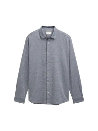 Tom Tailor - Regular Fit Hemd mit Struktur navy white structure - Gr. - XL