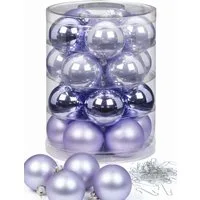 MAGIC by Inge Weihnachtsbaumkugel Weihnachtskugeln 20 Stk 6 cm Dreamy Lilac mit Haken