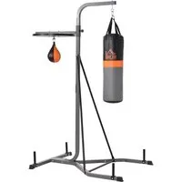 HOMCOM Boxsackhalterung Boxsackständer Boxsack und Punchingball freistehende Boxstation, (Set, 1-tlg., Boxsackhalterung Punchingball Stand bis 100 kg Tragkraft, 115L x 157B x 221H cm)
