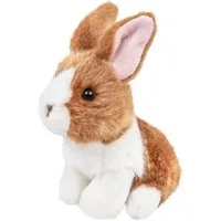 Teddys Rothenburg Kuscheltier Hase 16 cm braun/weiß sitzend Stoffhase Plüschtier (Plüschhase, Stofftier, Kaninichen)