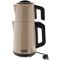 Mulex Wasser-/Teekocher Tee Express 2-in-1 Teekocher & Wasserkocher Beige - 1,2L + 2L, 1650 W
