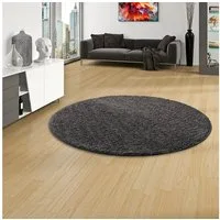 Snapstyle Hochflor-Teppich Luxus Hochflor Langflor Teppich Milano Rund, Rund, Höhe: 43 mm