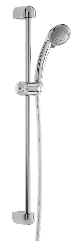 Herzbach Modena Duo Wandstangenset 600 rund, Duo Handbrause chrom , 60.601400.1.01 60.601400.1.01