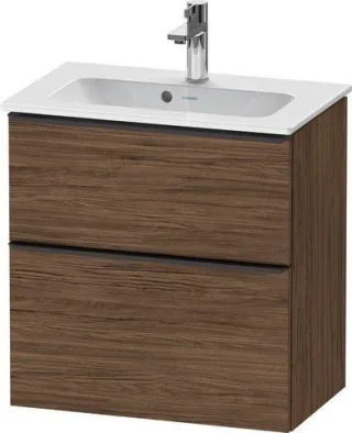 Duravit D-Neo Waschtischunterbau wandhängend Nussbaum dunkel Matt 610x372x625 mm - DE43680BD210000 DE43680BD210000