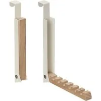 relaxdays Türhaken Klappbare Türgarderobe 2er Set, Türen, (2-St), Beige
