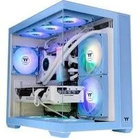 View 380 TG ARGB , Tower-Gehäuse hellblau, Tempered Glass x 2