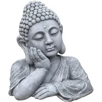 Stone and Style Gartenfigur Frostfeste Steinfigur Buddha Shiva Büste XL