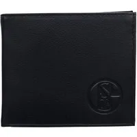 FC Schalke 04 Geldbörse schwarz Leder ca. 12 x 10 x 2,3 cm