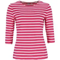 modAS 3/4-Arm-Shirt Damen 25902 Bretonisches Shirt Streifen - Gestreiftes Rundhalsshirt Maritimer Ringellook, Streifenshirt Baumwolle (ca. 225 g/m), Rundhals