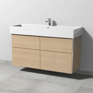 Sanipa 3way Waschtischunterbau zu Duravit Vero Air Waschtisch mit 4 Auszügen, Eiche-Nordic BR43648