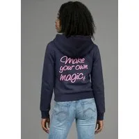 KIDSWORLD Kapuzenshirt Slogan Hoodie: MAKE YOUR OWN MAGIC kurze Schnittform, mit Langarm, mit Statement-Print, mit Kapuze