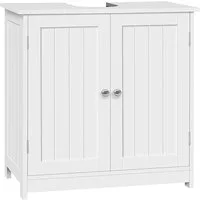 Woltu Waschbeckenunterschrank (1-St) Badezimmerschrank mit 2 Türen, 60x60x30cm, Holz