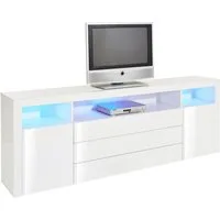 borchardt Möbel Sideboard Santa Fé, Kommode 200 cm breit, Push-to-open-Funktion, 2 Türen, 3 Schubkästen und 3 offene Fächer