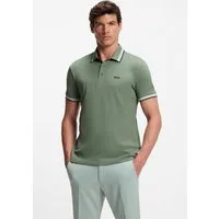 BOSS GREEN Poloshirt Paddy Regular Fit atmungsaktive Piqué-Webstruktur, Flachstrickkragen, gerader Schnitt