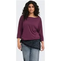 ONLY CARMAKOMA 3/4-Arm-Shirt CARCARLINNE 3/4 BOATNECK TOP JRS Materialmix, normal geschnitten