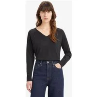 Levi's® Longpullover PETAL VNECK SWEATER mit Rippbündchen