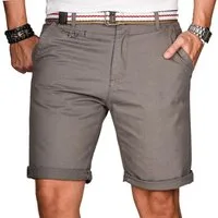 Alessandro Salvarini Shorts Herren mit Gürtel – Baumwoll Shorts Regular Fit Bequeme Sommer Shorts mit Taschen und hohem Komfort