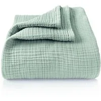 Laynenburg Tagesdecke Musselin aus 100% Baumwolle – Baumwolldecke, Kuscheldecke, Wohndecke als Sommerdecke, Bett-Überwurf, Couch-Überwurf, Sofa-Decke