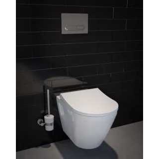 VitrA Integra Wand-Flachspül-WC 7064L003-0075 35,5x54cm, 3/6 l, mit Spülrand, ohne Bidetfunktion, weiß