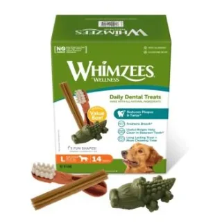 WHIMZEES Zahnpflegesnacks Hund Adult Vorteilsbox für große Hunde