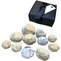 Steinfixx® Mineralstein Geodensammlung aus aller Welt 13 teilig zum selber aufbrechen, (1 Set, 1-St., Geoden verschiedener Größen und Arten), Geoden zum selber aufbrechen, naturbelassen im Set 13 Teile