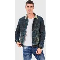 Cipo & Baxx Jeansjacke Jacke mit Allover-Print