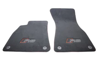 Original Audi RS Velour Fußmatten für VORN + HINTEN Schwarz für Audi A6 C8 A7 4K