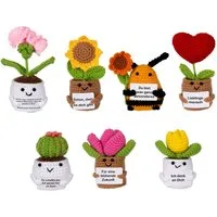 ak tronic Kuscheltier Positive Plants - gehäkelte Blumen - Zufallsauswahl (NEU & OVP)