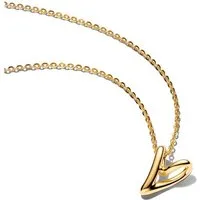 Pandora Kette mit Anhänger PANDORA Essence Herzkette für Damen, vergoldet