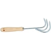 BURI Grubber Kleingrubber aus Metall mit Holzgriff Grubber Hacke Handgrubber Garten