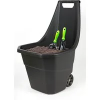 Prosperplast Transportkarren Gartenkarre schwarz Gartentrolley Gartenwagen Transportwagen