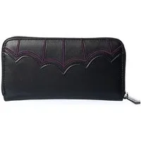 Banned Geldbörse Salem Lila, Bestickte Fledermäuse Gothic