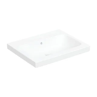 Geberit iCon Aufsatz-Waschtisch 501847003 60x48cm, ohne Hahnloch, mit Überlauf, für Arbeitsplatte, weiß