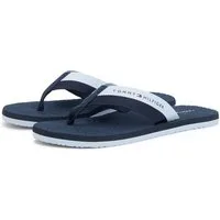 Tommy Hilfiger HILFIGER WEBBING BEACH SANDAL Zehentrenner Sommerschuh, Pool Slides, Flat im Kontrastlook