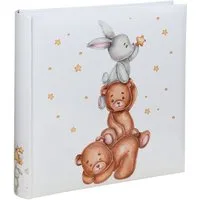 IDEAL TREND Fotoalbum Cat & Bears Fotoalbum 30x30 cm 100 weiße Seiten Baby Kinder Foto Album