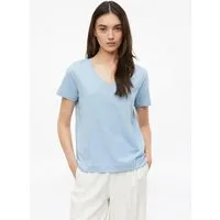 s.Oliver Kurzarmshirt T-Shirt Baumwollshirt mit V-Ausschnitt