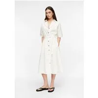 comma Midikleid Kleid Denim-Kleid mit Gürtel und Eingrifftaschen