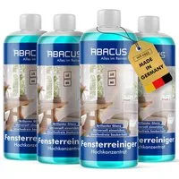 ABACUS Fensterreiniger Glasreiniger Scheibenreiniger Konzentrat Glasreiniger (Materialschonend, [4-St. Vielseitig einsetzbar Streifenfreie Sauberkeit)