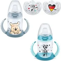 NUK Babyflasche NUK Trinklernbecher 150 ml + Trinklernflasche 150ml+ Schnuller 6-18