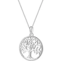 Hey Happiness Silberkette mit Baum des Lebens Anhänger, Lebensbaum Kette Damen Silber 925, Geschenk Idee