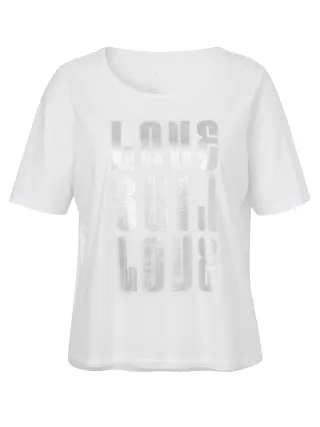 VIA APPIA DUE - T-Shirt Rundhals 1/2 Arm Motiv weiss - Gr. - 50