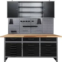 ONDIS24 Werkstatt-Set Konny, 160 cm, höhenverstellbar, inkl. Hakenset