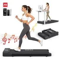 kehot Laufband Faltbares Laufband für Zuhause, Walking Pad 1–6 km/h (Kompaktes Design 12/16 cm hoch, ideal für Büro & Homeoffice, Bluetooth APP FITSHOW & Fernbedienung für smartes Training), Leiser DC-Motor, bis 100 kg belastbar, platzsparend klappba