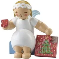 Wendt & Kühn Weihnachtsfigur Margeritenengel Sitzend mit Puzzle 634/70/42